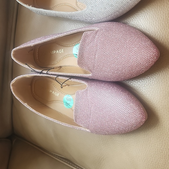 Set of Metallic Rhinestone Smoker Shoes! NEW! Rampage. 2 Pairs Blingy!! - Picture 4 of 16